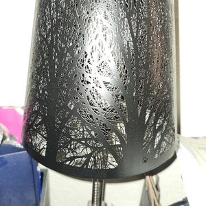 NIB Etched iron lampshade black